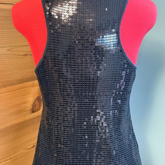 INC International Concepts Black Sequined Tank Top - L - Picture 2 of 5